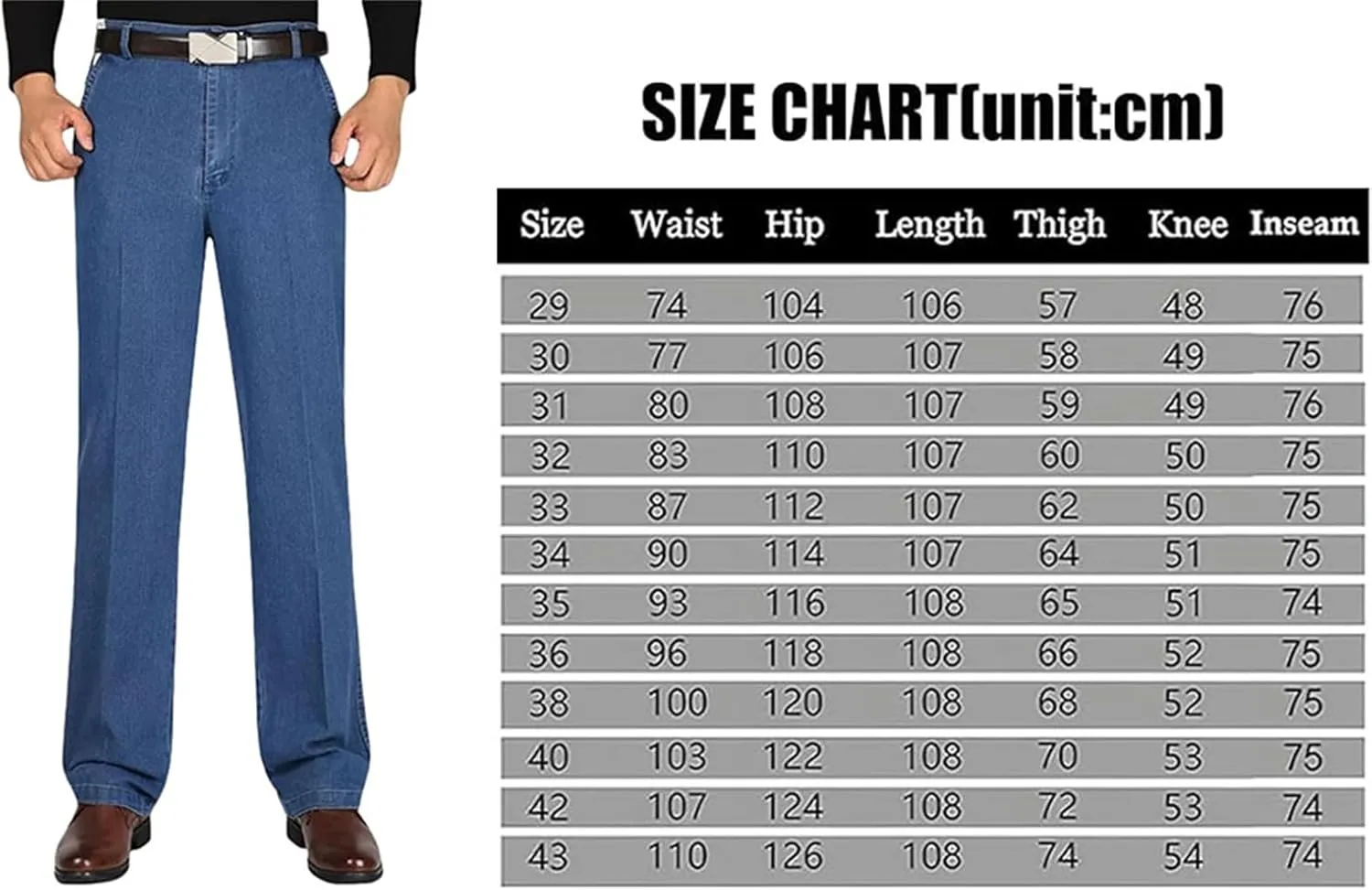 Jett Jeans for Older Men, Men's Classic Straight Fit Stretch Loose fit Jeans, with Zipper and Buttons, for Every Occasion