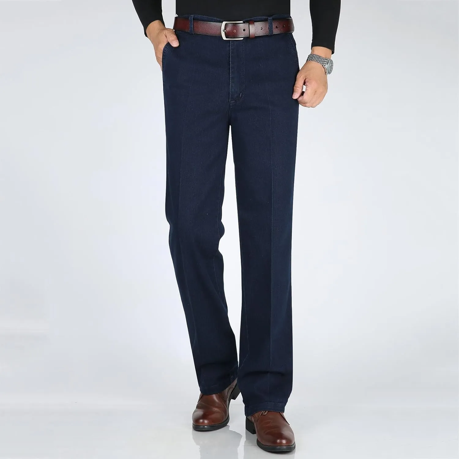 Jett Jeans for Older Men, Stretch Jeans Men, Mens Casual Pants, Men's Classic Straight Fit Stretch Jean