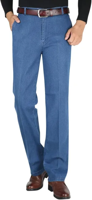 Jett Jeans for Older Men, Stretch Jeans Men, Mens Casual Pants, Men's Classic Straight Fit Stretch Jean
