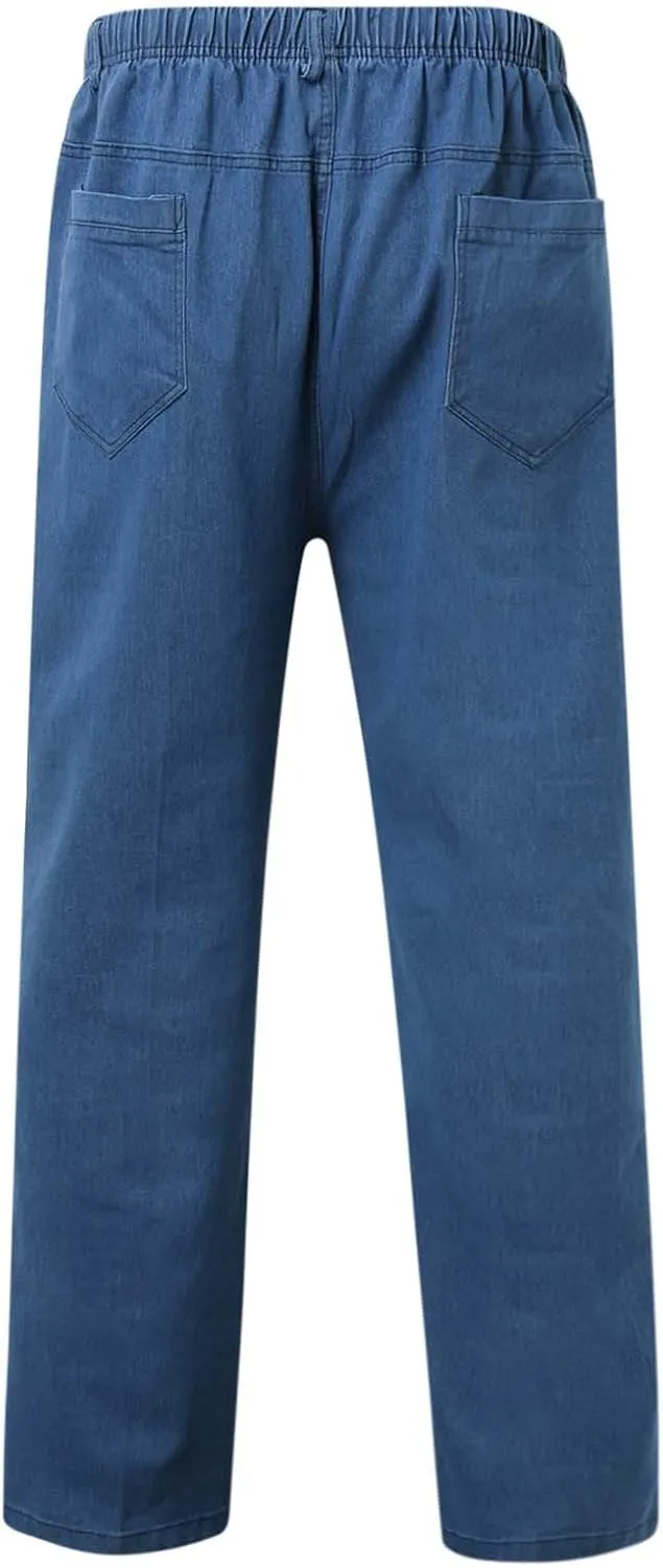 Jett Jeans for Older Men, Stretch Jeans Men, Mens Casual Pants, Men's Classic Straight Fit Stretch Jean