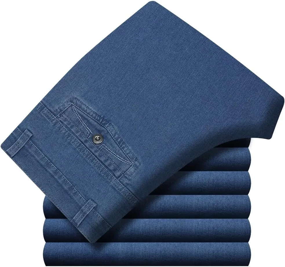 Jett Jeans for Older Men, Stretch Jeans Men, Mens Casual Pants, Men's Classic Straight Fit Stretch Jean