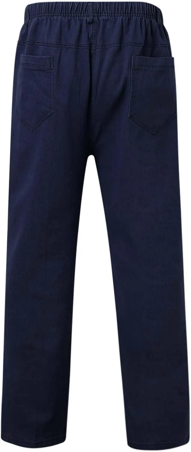 Jett Jeans for Older Men, Stretch Jeans Men, Mens Casual Pants, Men's Classic Straight Fit Stretch Jean