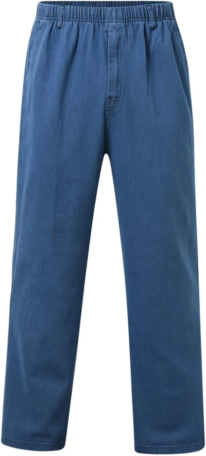 Jett Jeans for Older Men, Stretch Jeans Men, Mens Casual Pants, Men's Classic Straight Fit Stretch Jean