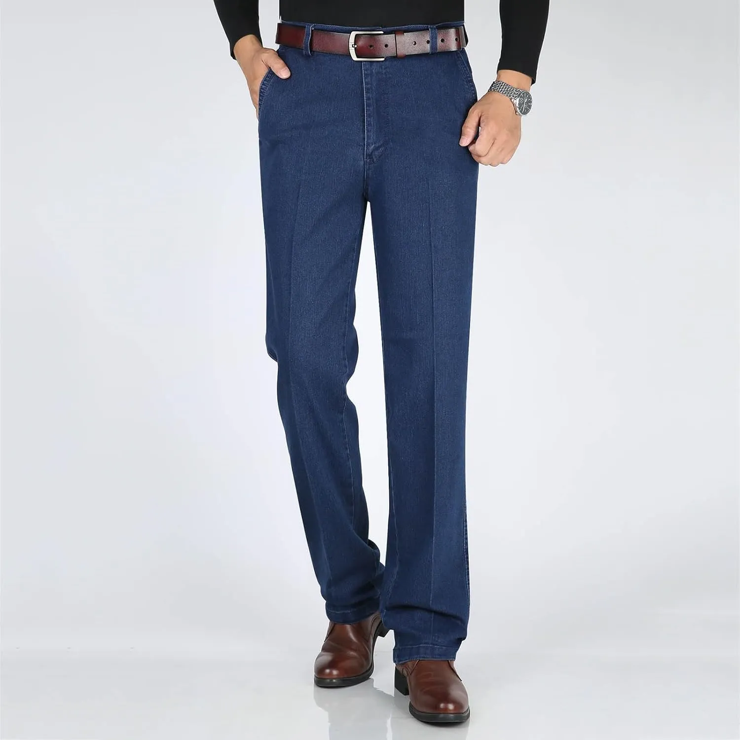 Jett Jeans for Older Men, Stretch Jeans Men, Mens Casual Pants, Men's Classic Straight Fit Stretch Jean