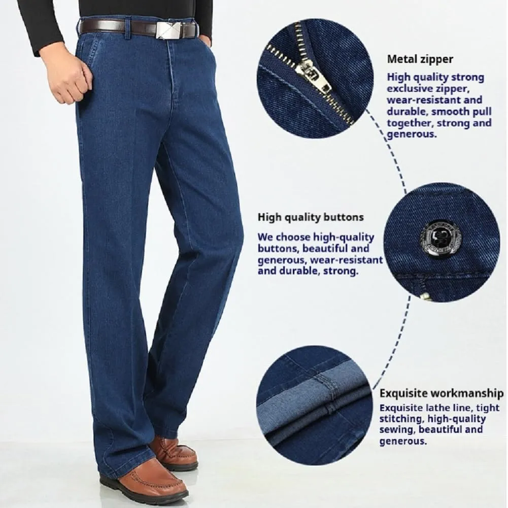 Jett Jeans - Jett Jeans for Older Men,Men's Classic Straight Fit Stretch Jeans,Straight Denim Jeans for Men
