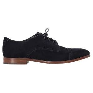 High   Quality Flexible Motion Jimmy Choo Laced Derby Shoes in Navy Blue Suede