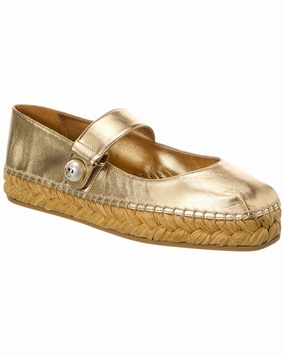 Jimmy Choo Fayence Leather Espadrille Step Support