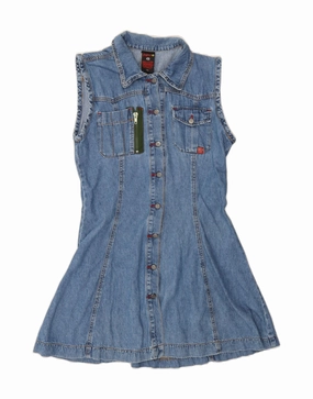 Calm Outfit Relaxed outdoor dress JINGLERS Girls Sleeveless Denim Dress 15-16 Years Blue Cotton