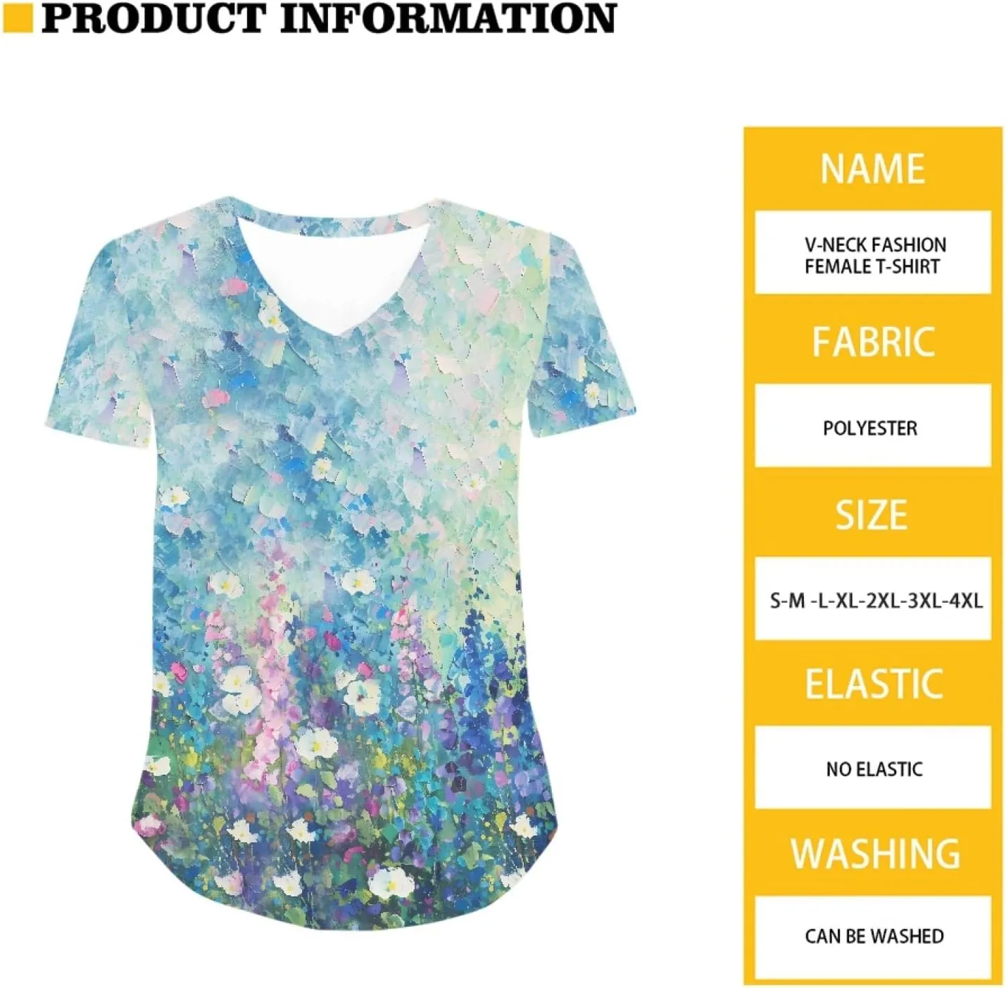 JooMeryer Women's Pink Flamingo T-Shirts V-Neck Short Sleeve Lightweight Summer Top Tee Shirt