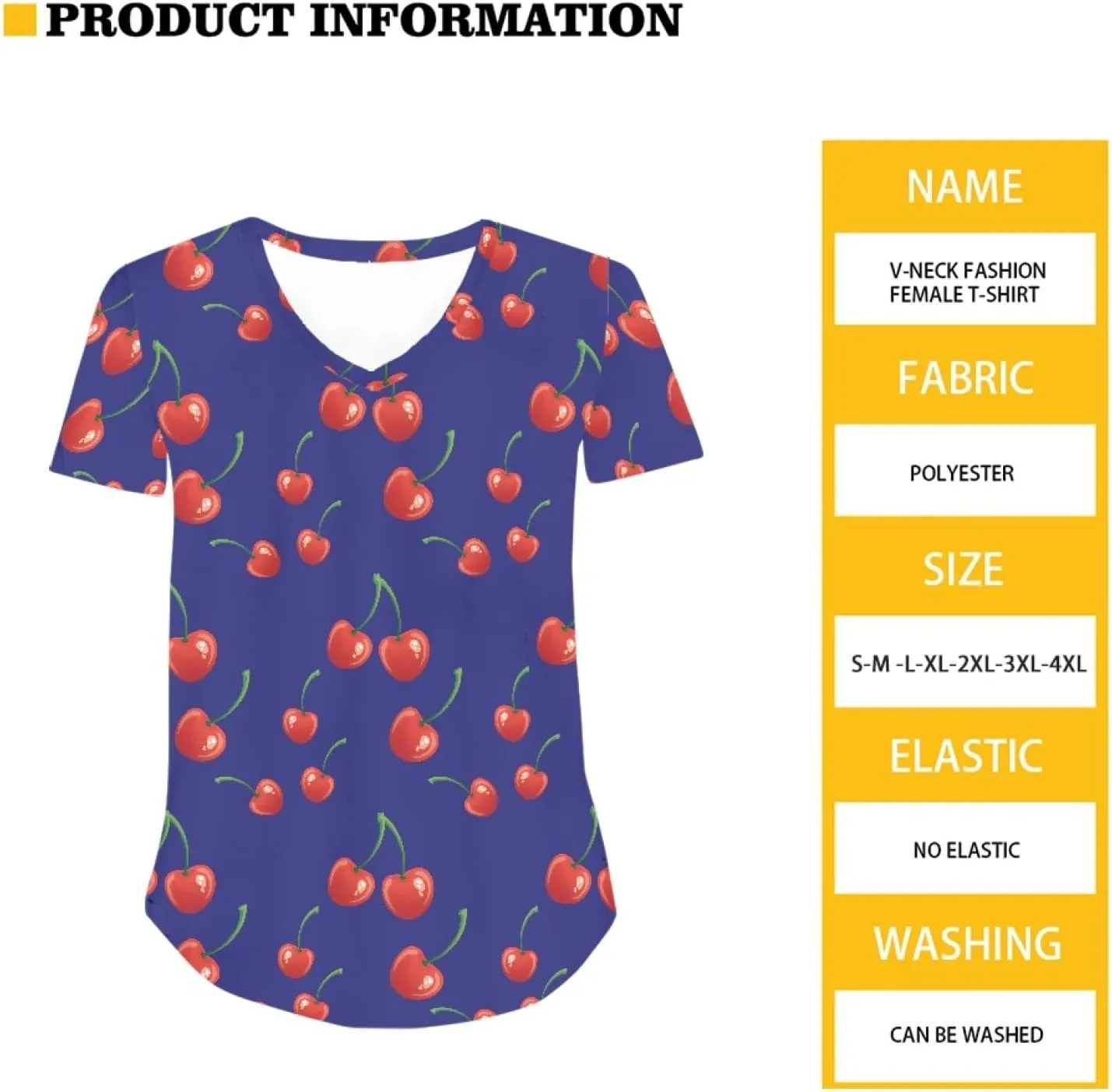 JooMeryer Women's Summer Short Sleeve Slim Fit T-Shirts 3D Printed V Neck Tight Blouse Tunic Shirts