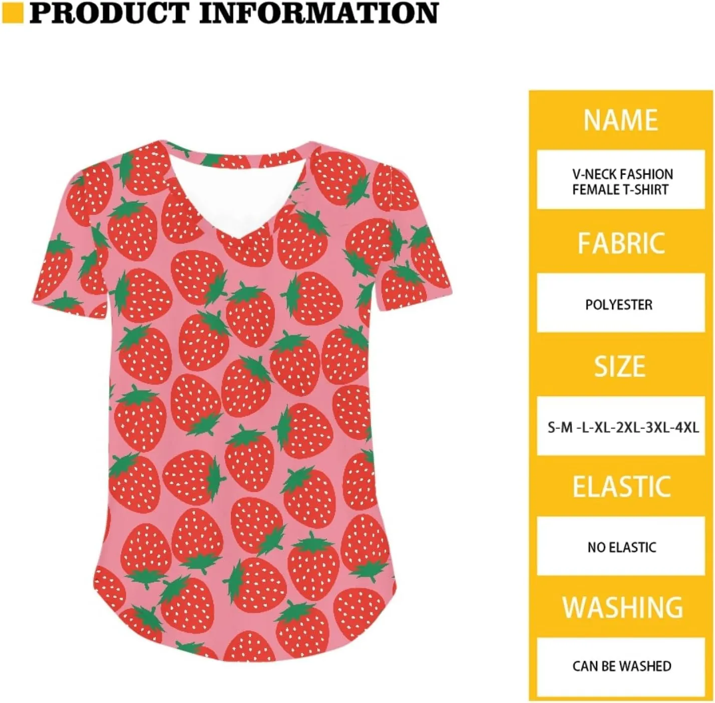JooMeryer Women's Summer Short Sleeve Slim Fit T-Shirts 3D Printed V Neck Tight Blouse Tunic Shirts