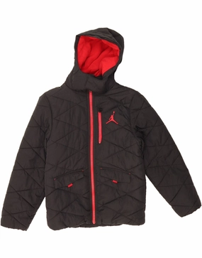 Product Adjustable JORDAN Boys Graphic Hooded Padded Jacket 12-13 Years Large Black Nylon