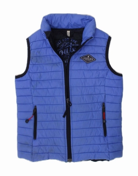 Vegan Option JOULES Boys Padded Gilet 5-6 Years Blue Polyamide