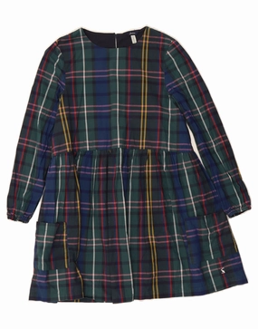 Stretch Fabric Abrasion-resistant JOULES Girls Long Sleeve A-Line Dress 11-12 Years Multicoloured Check