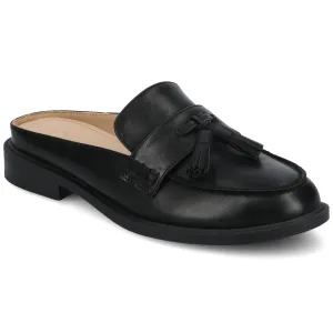 Journee Womens Azura Tassel Mule Loafer Stable Walk