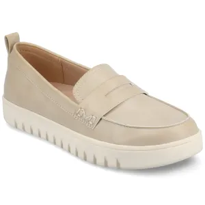 Journee Womens Tayla Medium and Wide Width Penny Loafer Coffee Stop