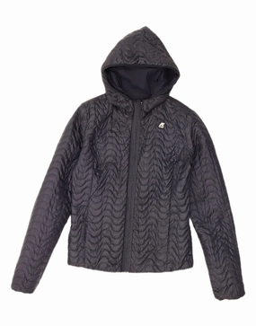 K-WAY Boys Hooded Reversible Jacket 8-9 Years Navy Blue Weightless Construction