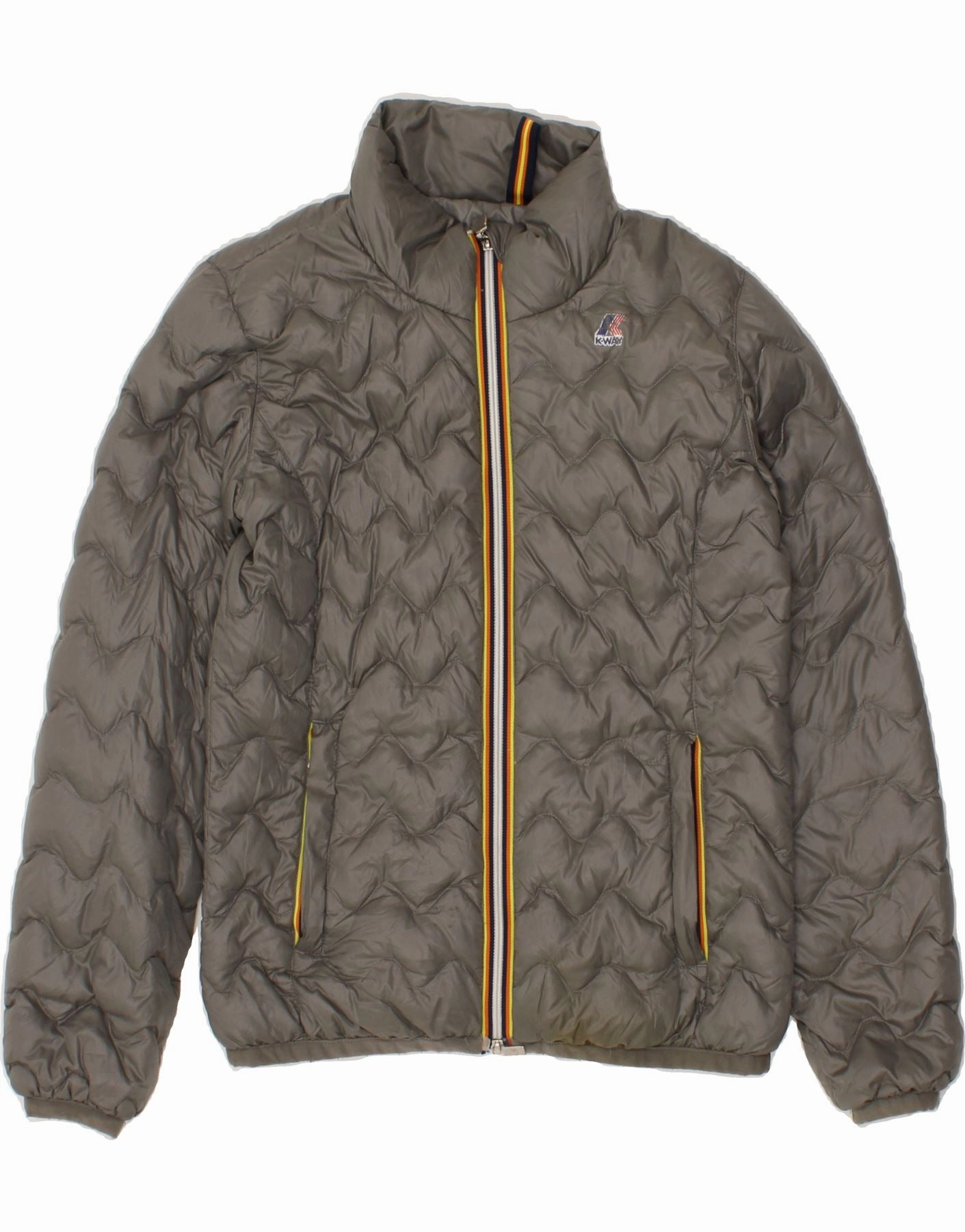K-WAY Boys Padded Jacket 15-16 Years Grey Grade