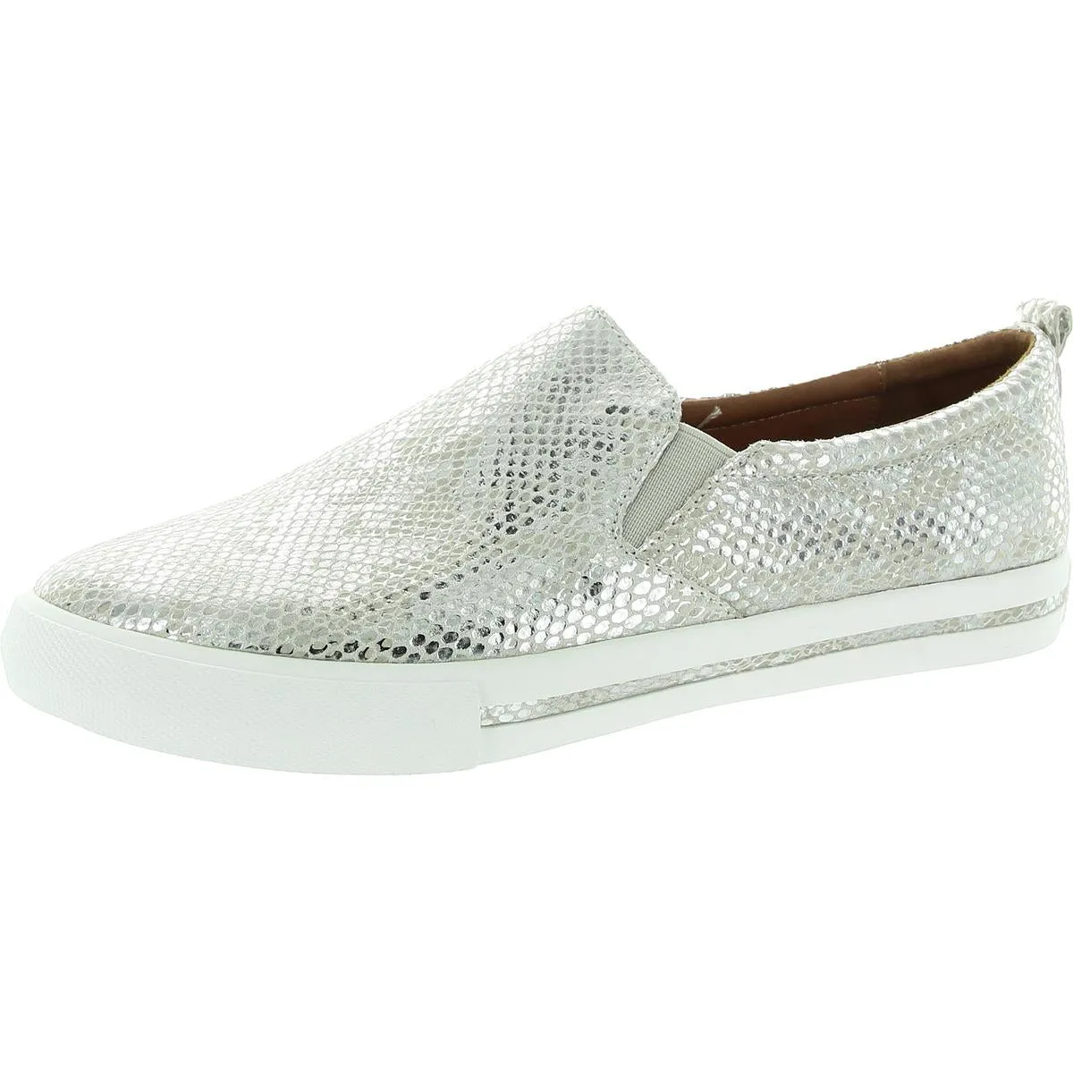 Sharp Silhouette Kamada Womens Snake Print Leather Loafers