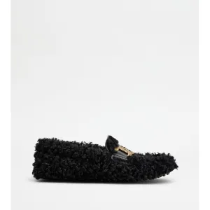 Simple Lines Elegant Casual Shoes Kate Gommino Driving Shoes in Faux Fur and Leather