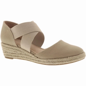 Height Form Keaton  Womens Canvas Slip On Wedge Heels