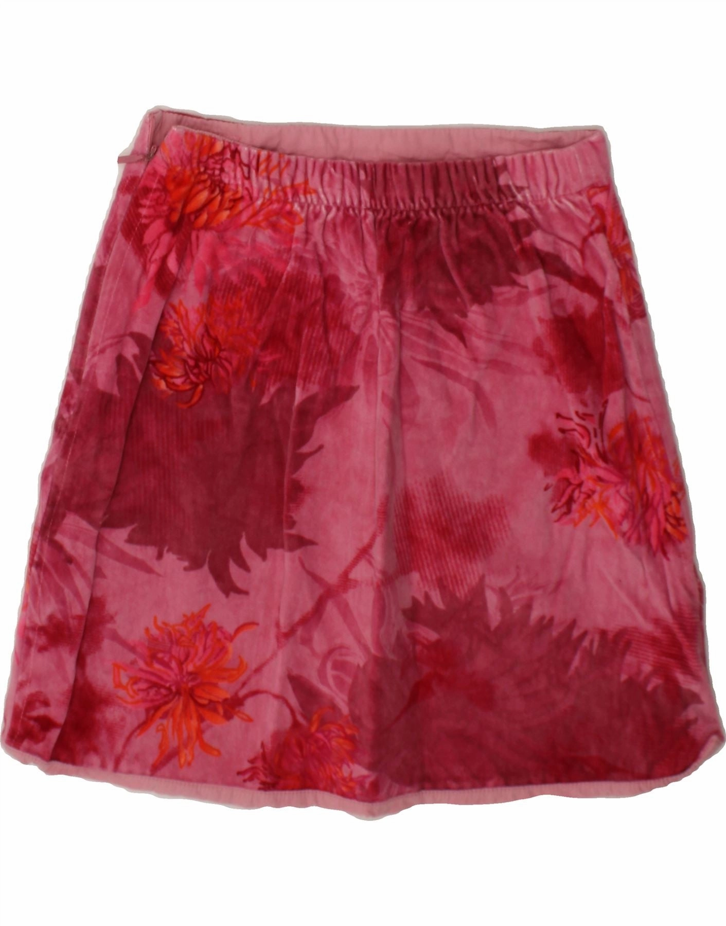 Perfect Style KENZO Girls Corduroy Skirt 9-10 Years W24  Pink Floral Cotton