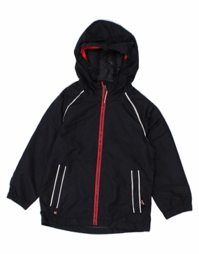 Durable Seams Dual Layer Fabric KILLTEC Boys Hooded Rain Jacket 5-6 Years Navy Blue Polyester
