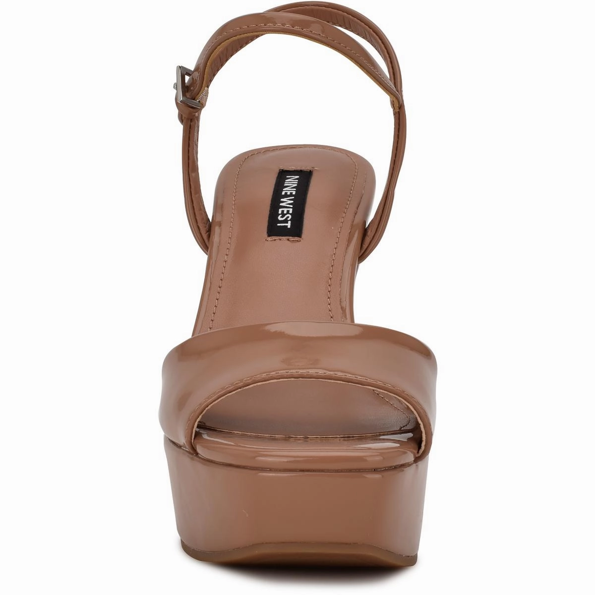 Stacked Control Heel High Kinda  Womens Padded Insole Ankle Strap Wedge Heels