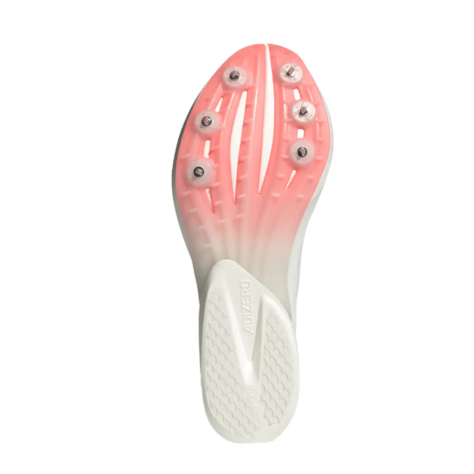 Adidas Unisex Adizero Avanti Track Spikes in Cloud White/Core Black/Lucid Red SS25 elastic - band - feature shoes Lightweight Plate Technology
