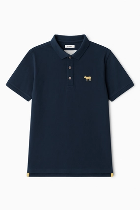 Chic Style Kingsley Heath Men Navy Blue Polo