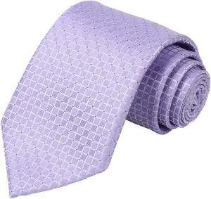 KissTies Mens Necktie Solid Color Checkered Business And Wedding Tie