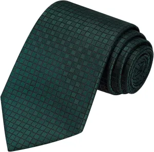 KissTies Mens Necktie Solid Color Checkered Business And Wedding Tie