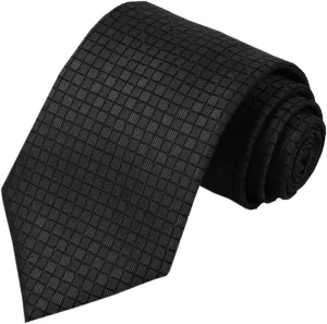 KissTies Mens Necktie Solid Color Checkered Business And Wedding Tie