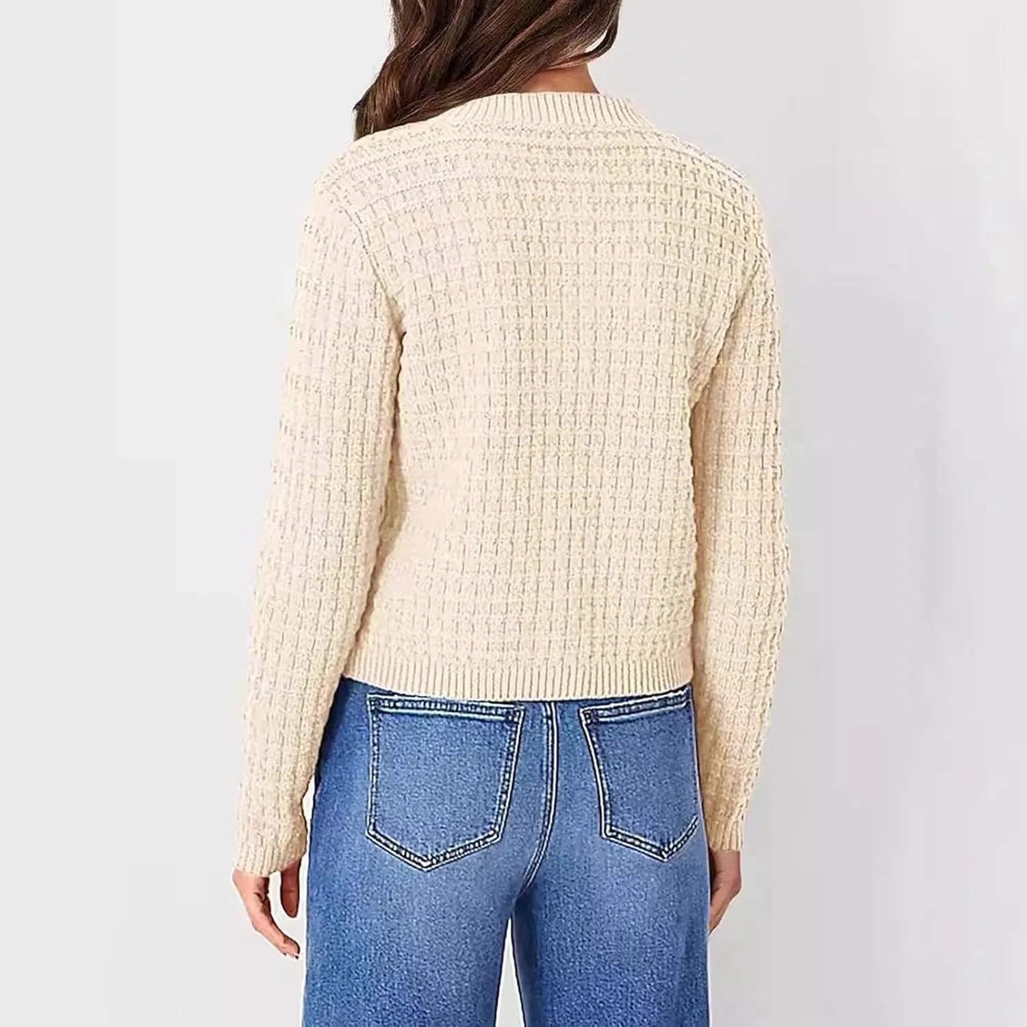 Knit Cardigan Sweaters for Women Casual Long Sleeve Button Tops Fashion Solid Color Open Front Blouse Fall Outfits