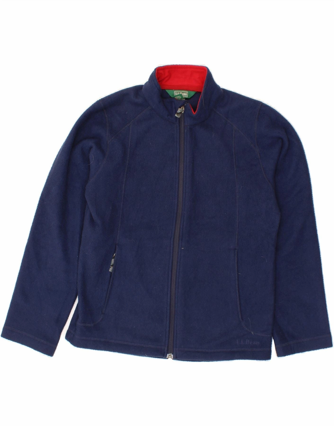 L.L.BEAN Boys Fleece Jacket 10-11 Years Medium Navy Blue Polyester Heavy Duty