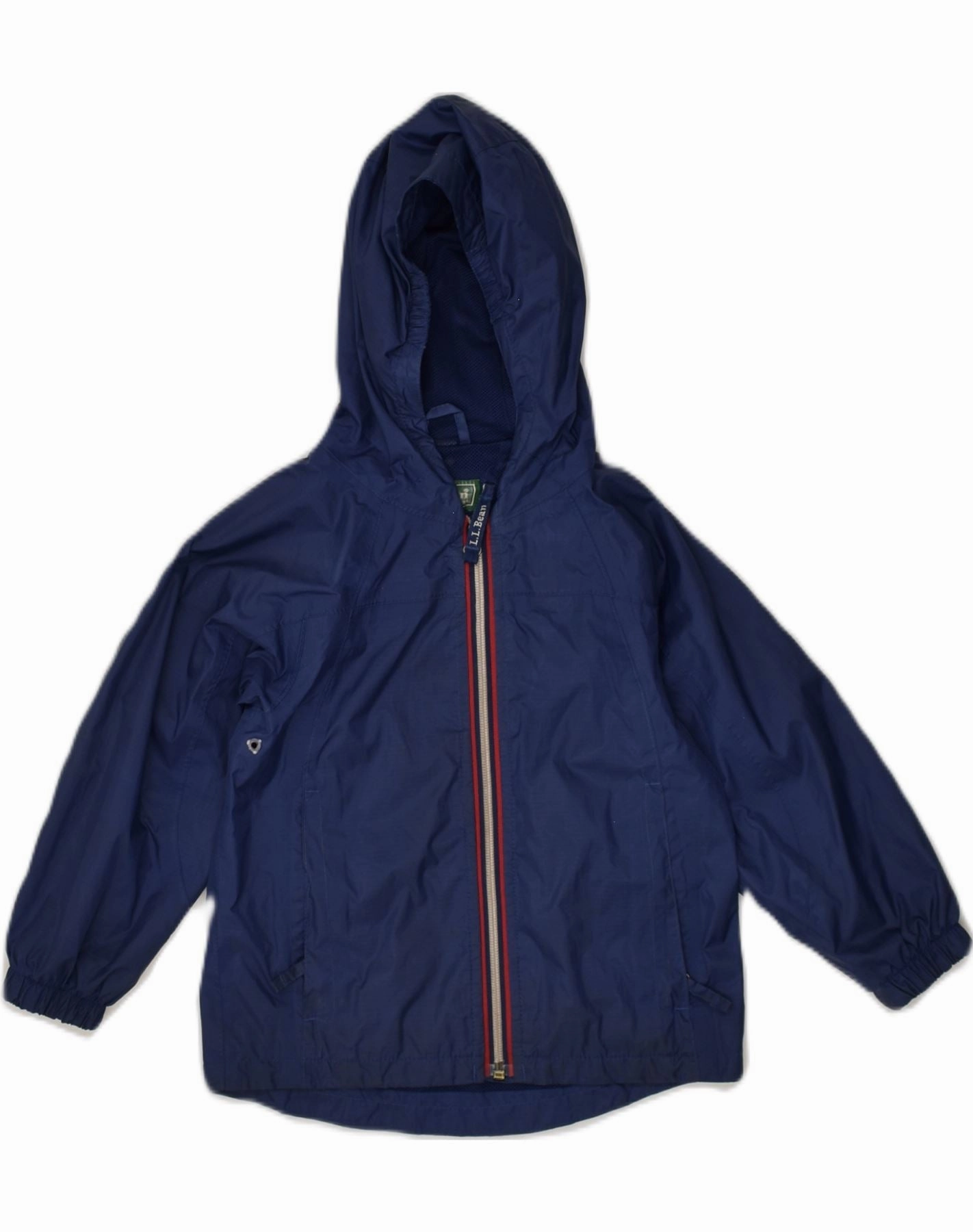 L.L.BEAN Boys Hooded Rain Jacket 3-4 Years Navy Blue Nylon Versatile Design