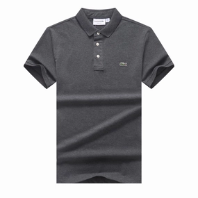 Non Toxic Printing Lacoste Men Dark Grey Oxford Polo
