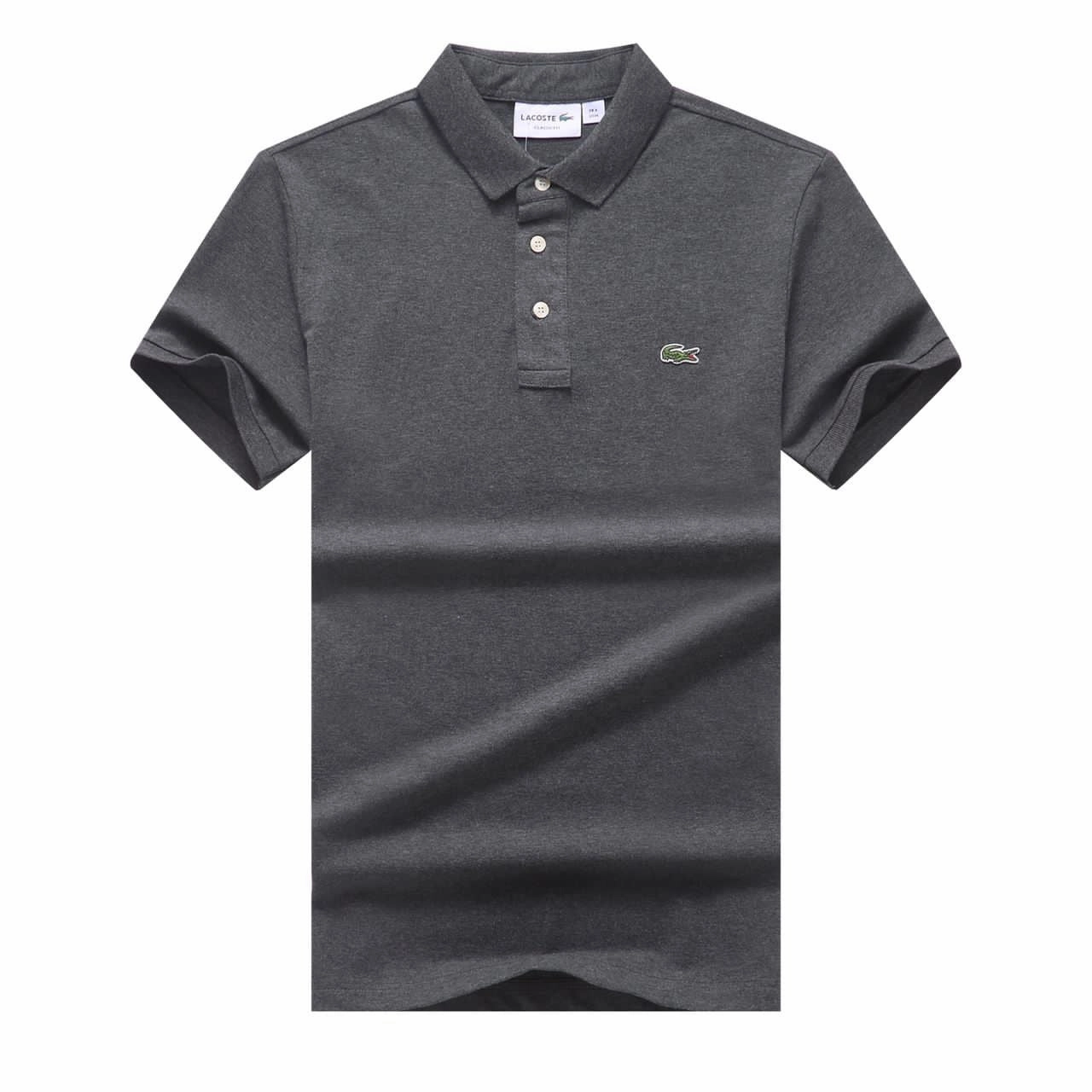 Timeless Appeal Lacoste Men Dark Grey Oxford Polo