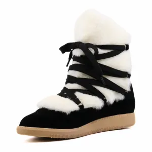 Lady Sherpa In Black Grip Lane Stylish Casuals