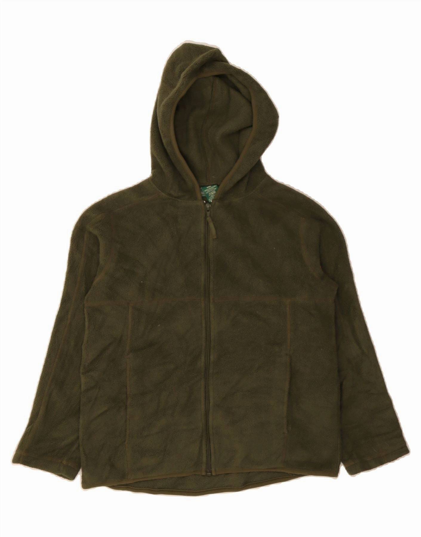 mountain vacation L.L.BEAN Boys Hooded Fleece Jacket 10-11 Years Medium  Green Polyester