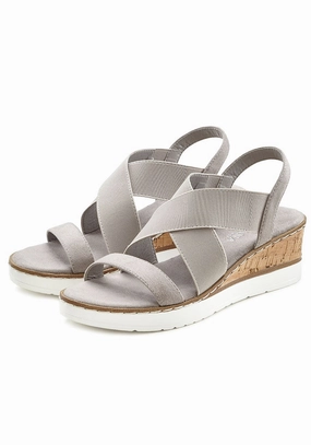 LASCANA Women's Ankle Strap Wedge Sandals Street Edge Sleek Choice
