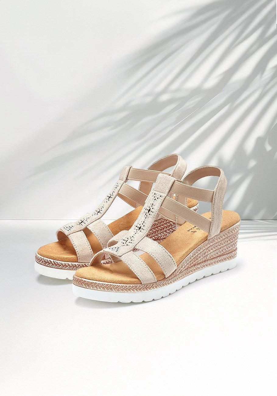 LASCANA Women's Espadrille Wedge Sandals Loose Fit