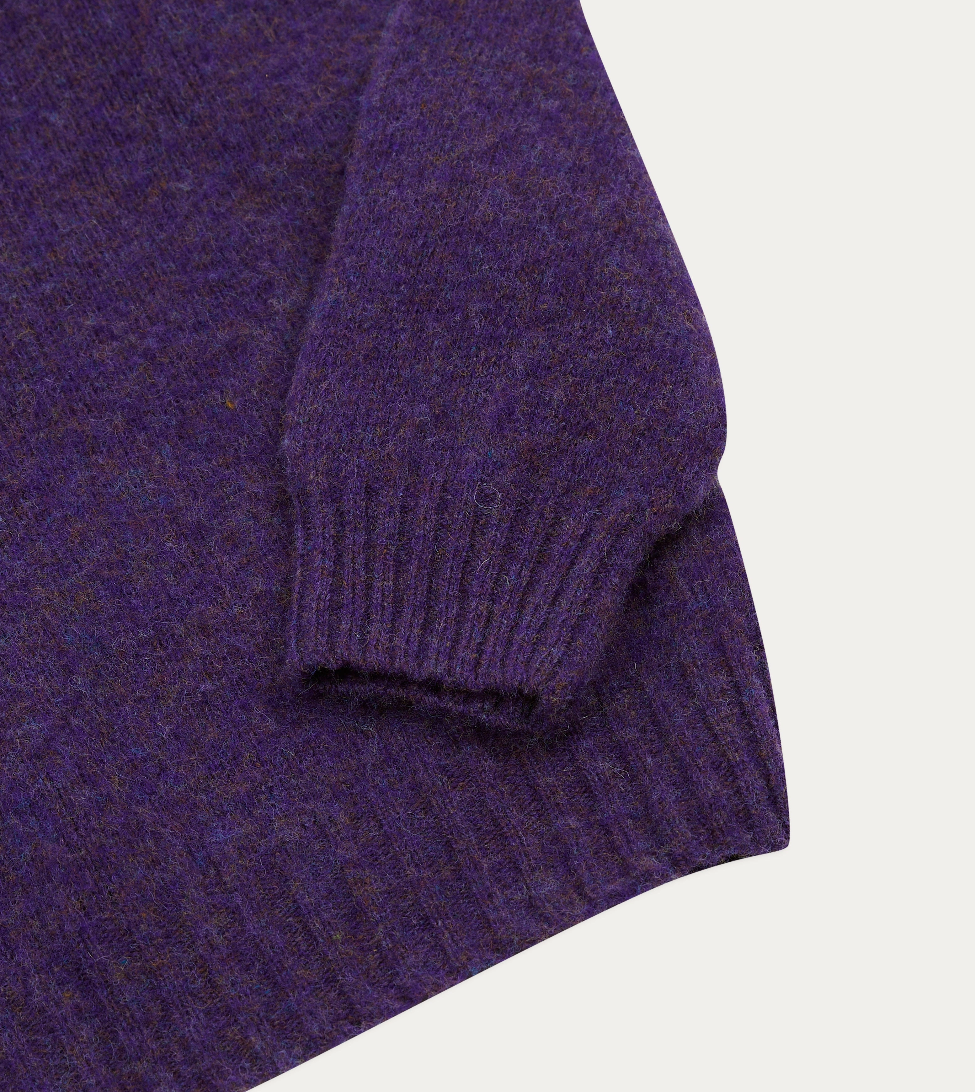 Lavender Brushed Shetland Crew Neck Jumper Daily Essential Street Warmth