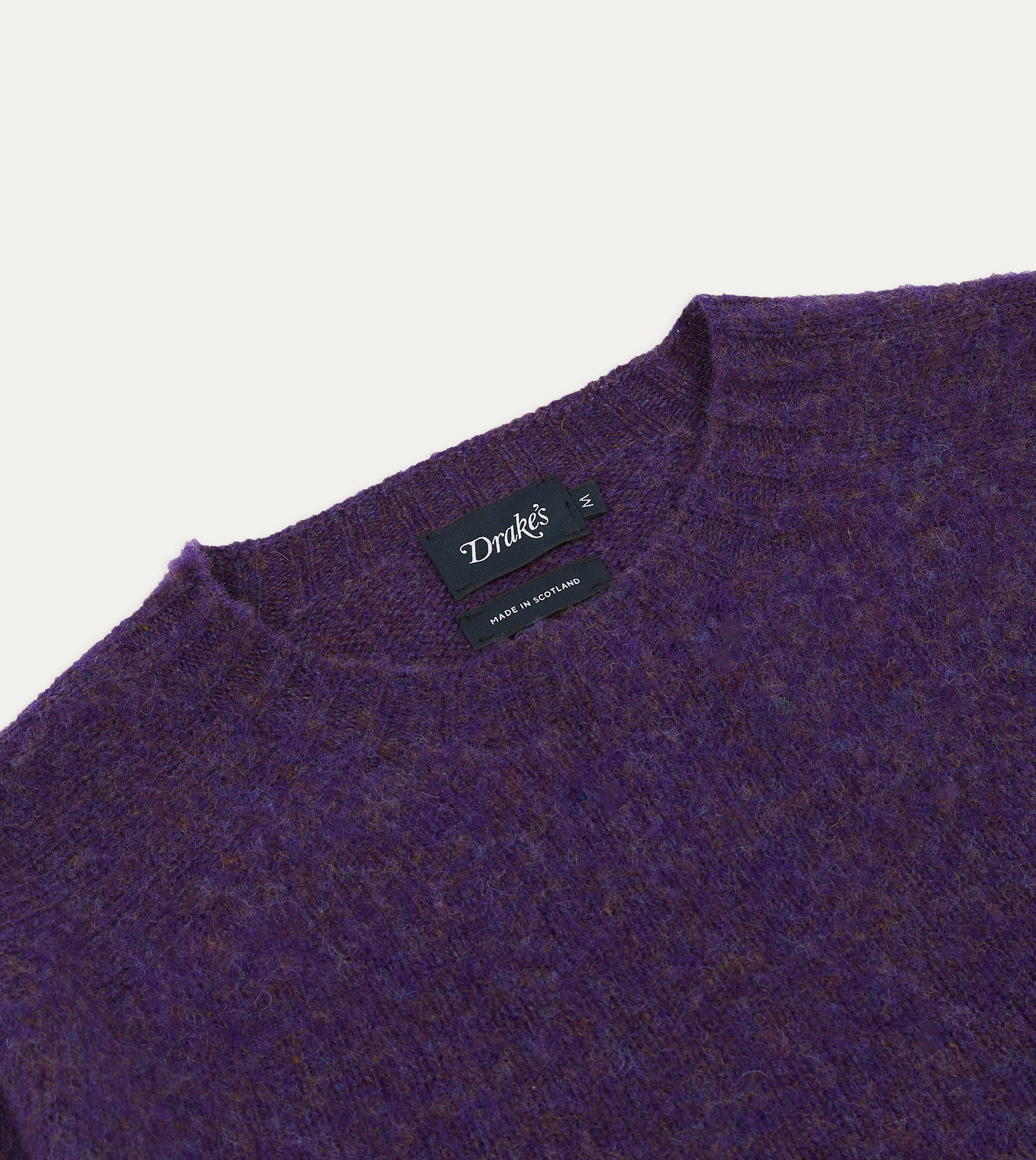 Lavender Brushed Shetland Crew Neck Jumper Sublimation Print Resistant Biodegradable Fiber Blend
