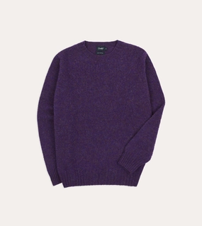 Essential Outfit Clean Style Lavender Brushed Shetland Crew Neck Jumper