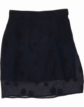 MAGIL Girls Mini Skirt 15-16 Years W26  Navy Blue Polka Dot Polyester Feminine Vibe