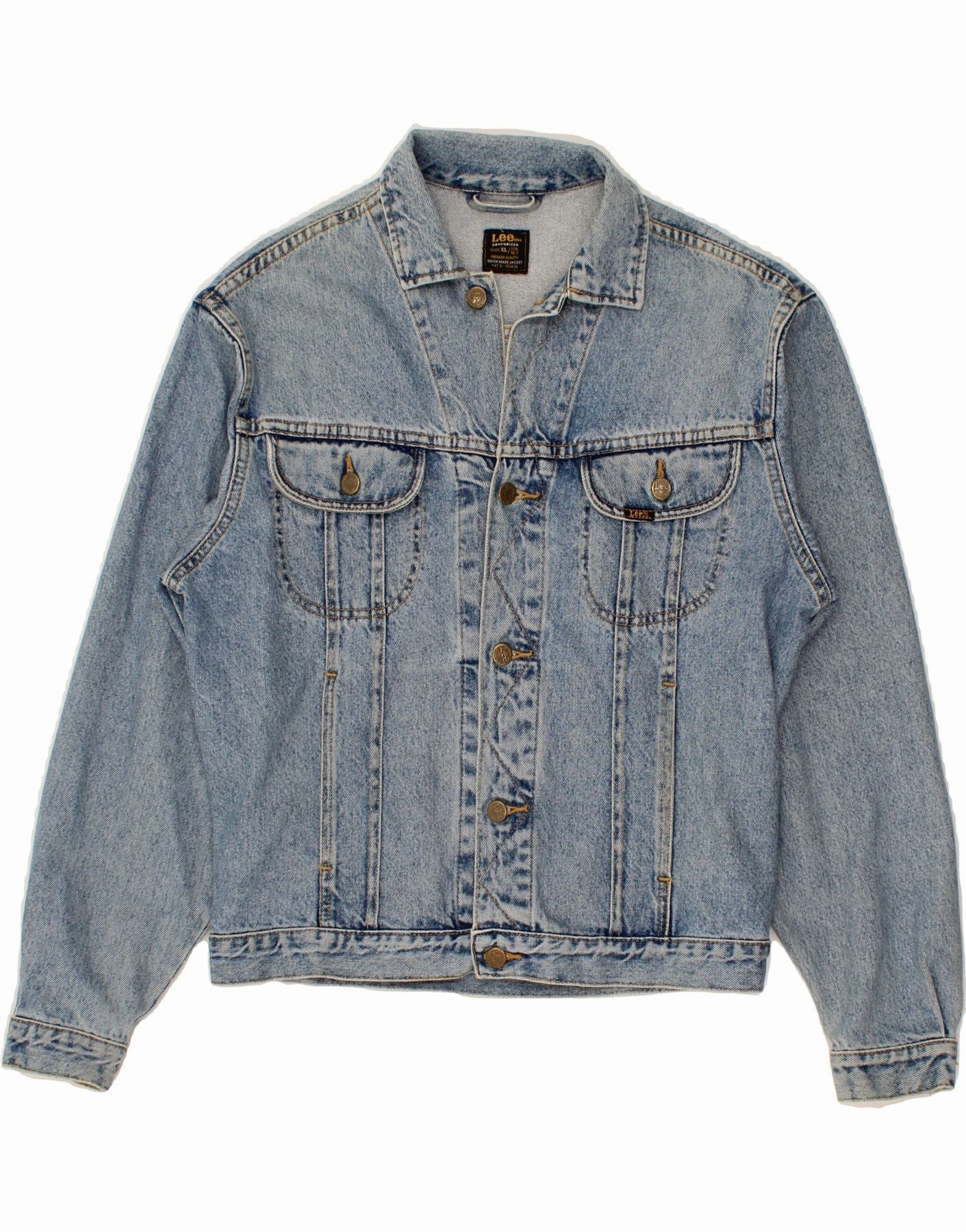 LEE Boys Denim Jacket 15-16 Years XL Blue Cotton Certificate