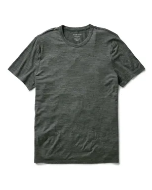 Fresh Comfort Style Stylish and Easygoing The Merino Tee in Heather Army