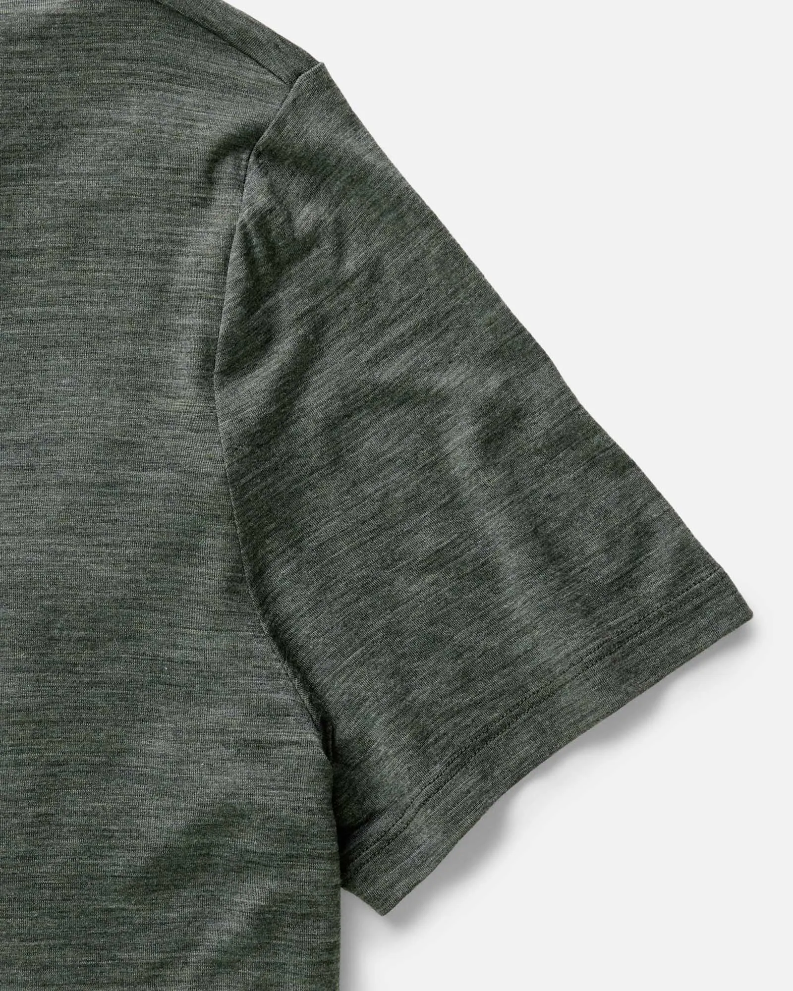 Fashion and Comfort Functional Wearable The Merino Tee in Heather Army