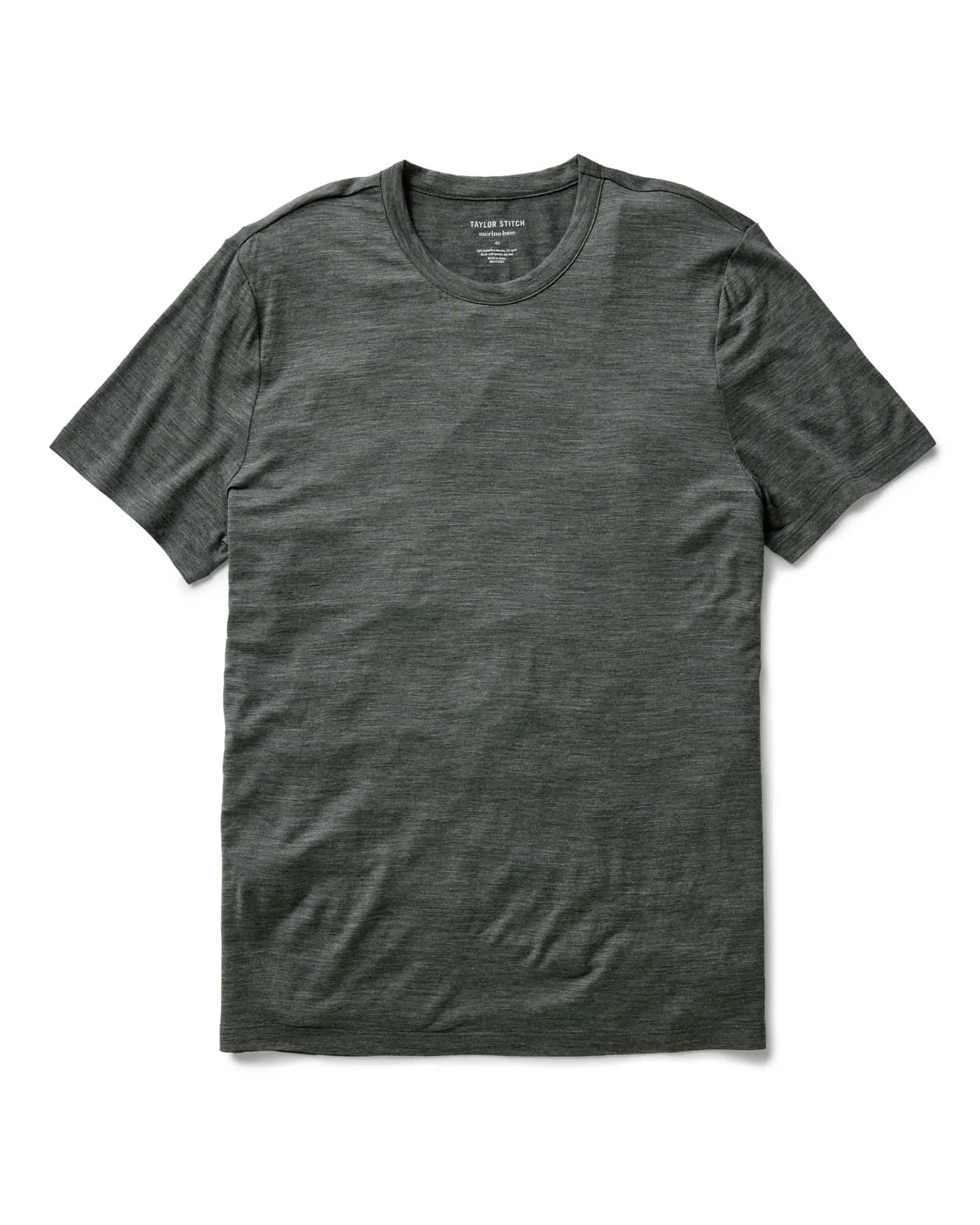 Fresh Comfort Style Stylish and Easygoing The Merino Tee in Heather Army